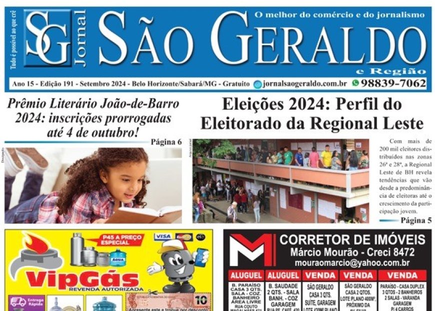 Edição 191 - Setembro 2024- Jornal São Geraldo