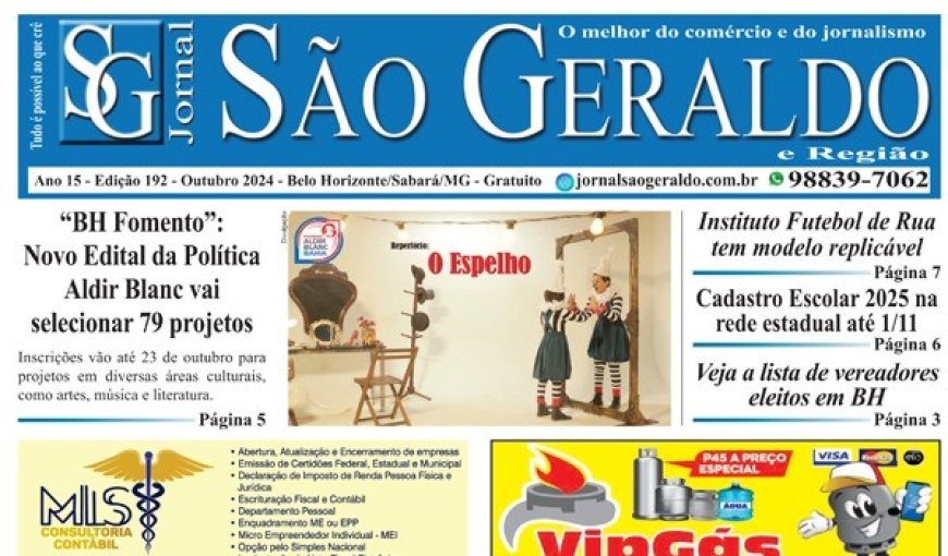 Edição 192 - Outubro 2024- Jornal São Geraldo