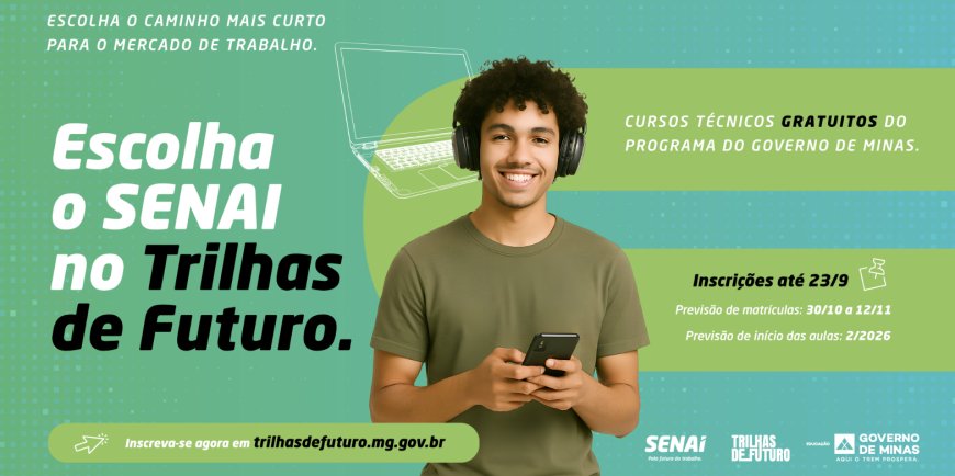 SENAI participa da 6ª edição do Trilhas de Futuro com oferta de vagas em todo o Estado
