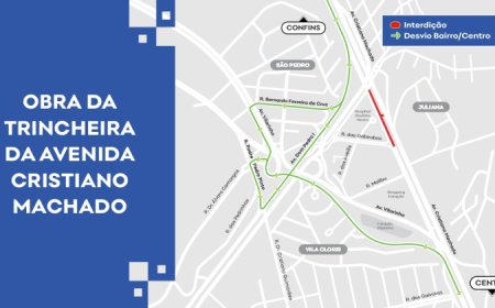 Interdição da Avenida Cristiano Machado altera trânsito durante a noite em BH