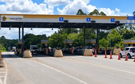Pedágio da MG050 com segurança armada