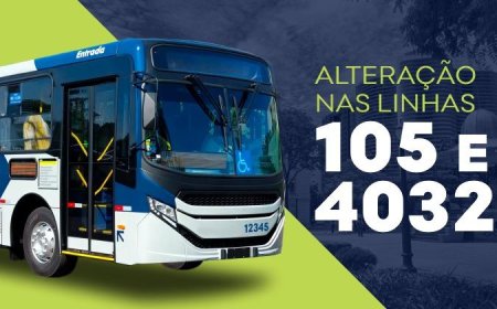 Linhas de ônibus 4032 e 105 passam por mudanças em Belo Horizonte a partir desta sexta-feira